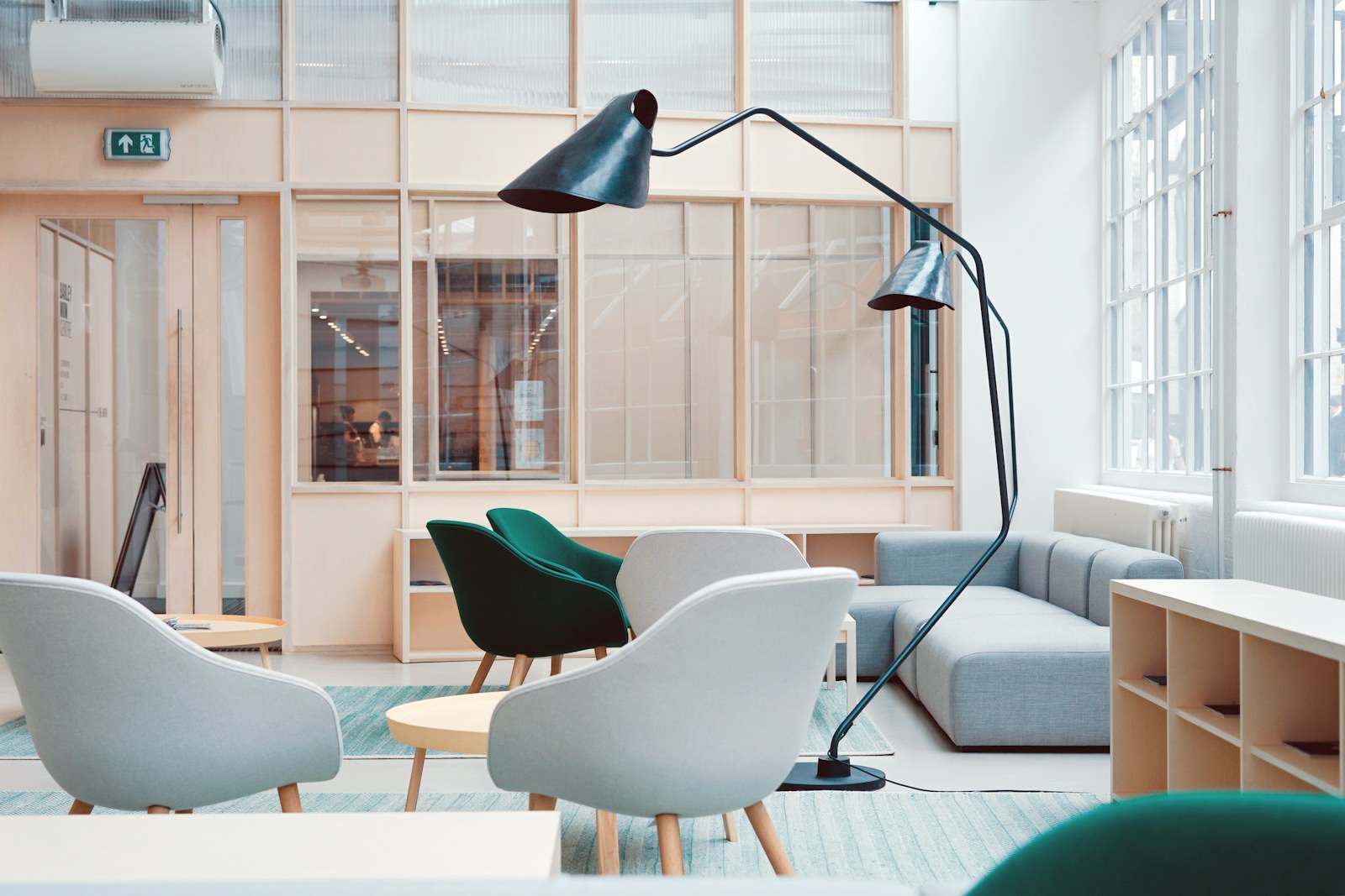 Bright modern agency workspace
